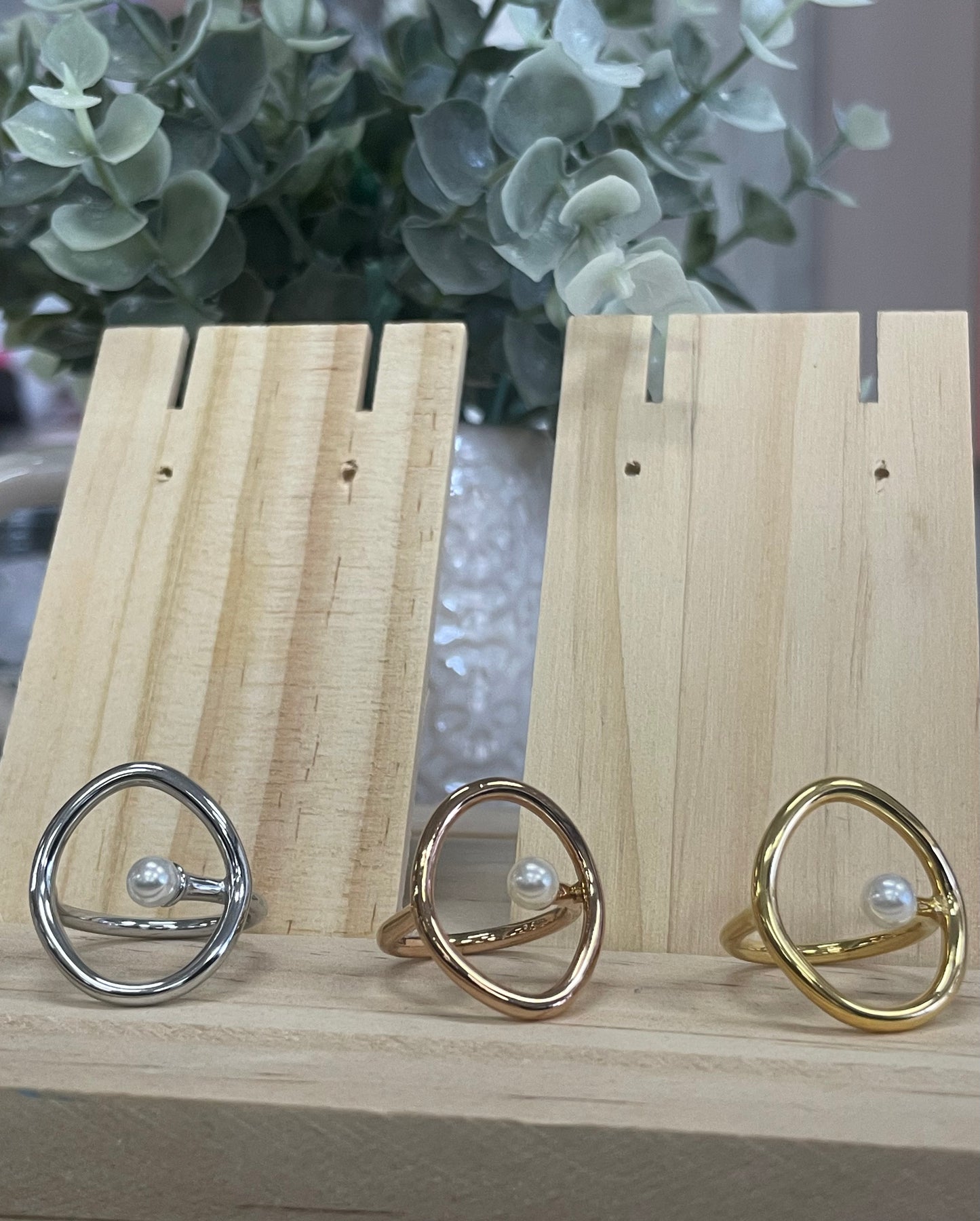 Anillos con perla