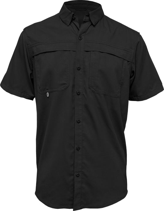 Men's Short Sleeve Fishing Shirt - Black